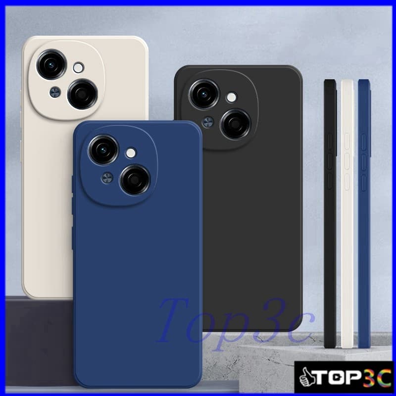 Capinha Tecno Spark Go 1/2025/20 Pro 4G/20C/POP8/POP9 2024 Protetora De silicone anti-Queda De Cor Lisa Simples YT