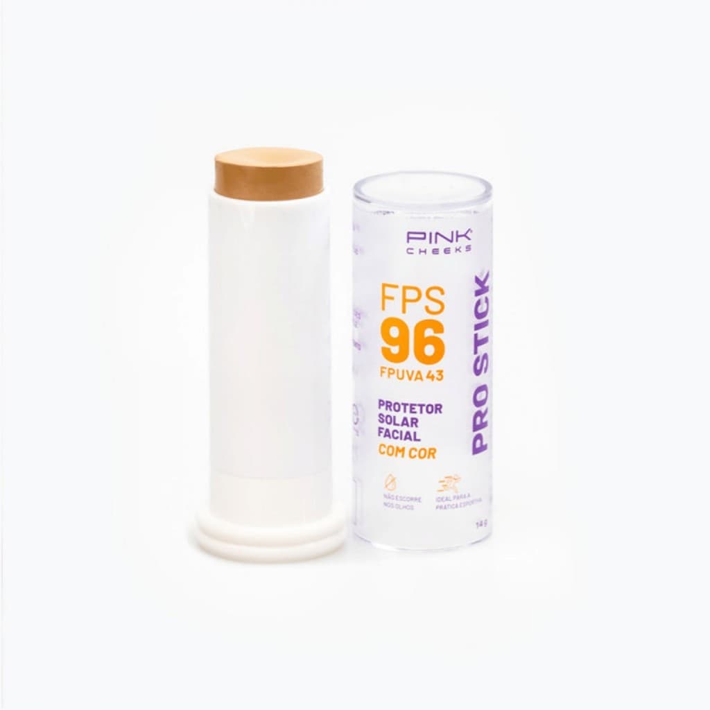 Protetor Solar Facial Pro Stick PRO20 FPS 96 14g Pink Cheeks