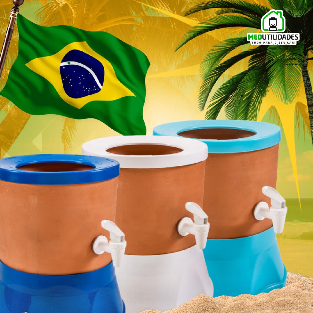 Filtro de Agua Suporte Para Galão Com Cuba de Barro Cêramica Base Plástico Polipropileno