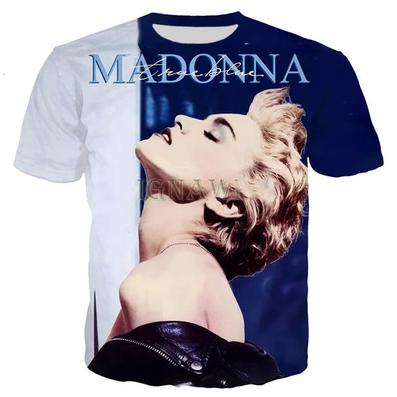 Nova Moda T Camisa Das Mulheres Dos Homens Cantor pop Madonna 3D Impresso Camisetas Casuais Estilo Harajuku Camiseta str