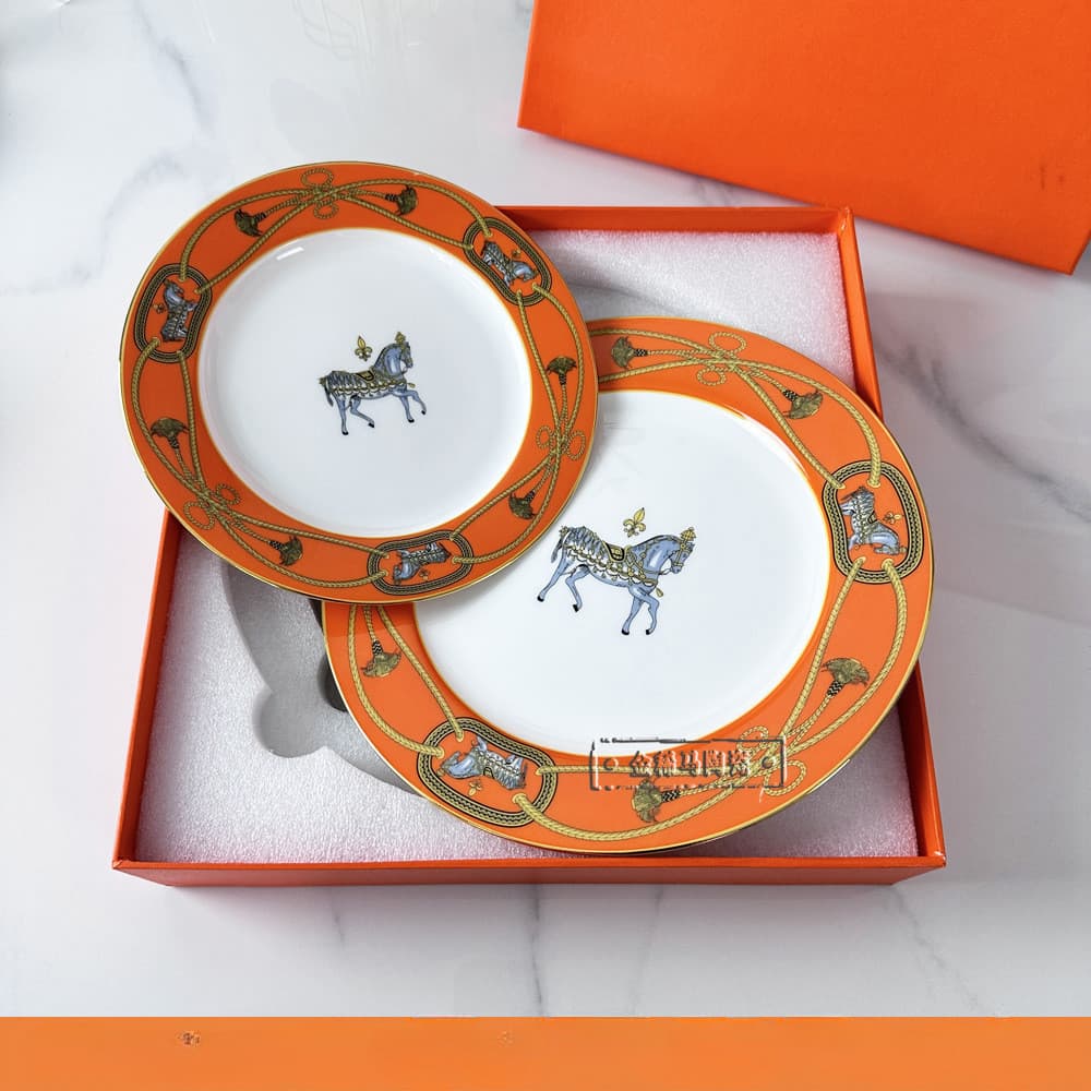 Nova Laranja Matsu Placa De Cerâmica Ocidental Doméstica Bolo Bife Sobremesa Prato Frutas