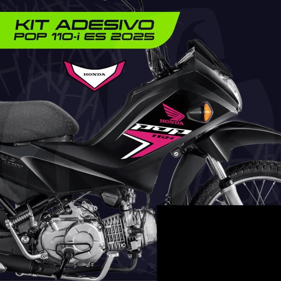 Kit Adesivo Pop 110-i 2025 Preta