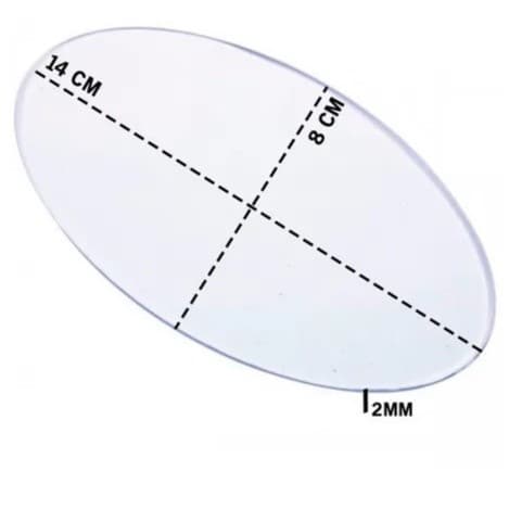 Base Acrilica Oval 14x8  - Topo De Bolo/Biscuit/Artesanato