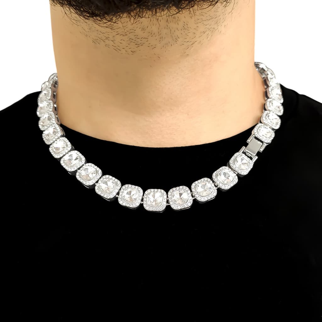Corrente Cravejada Ice Cubico Diamantada 11mm Hype Original