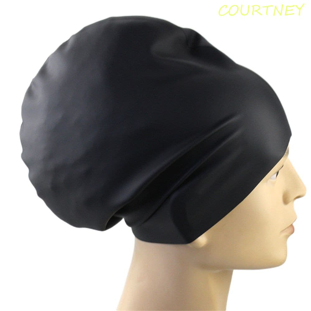 Toucas De Natação COURTNEY Extra Grandes À Prova D'água De Alta Elasticidade Para Dreadlocks Touca De Piscina De Silicon