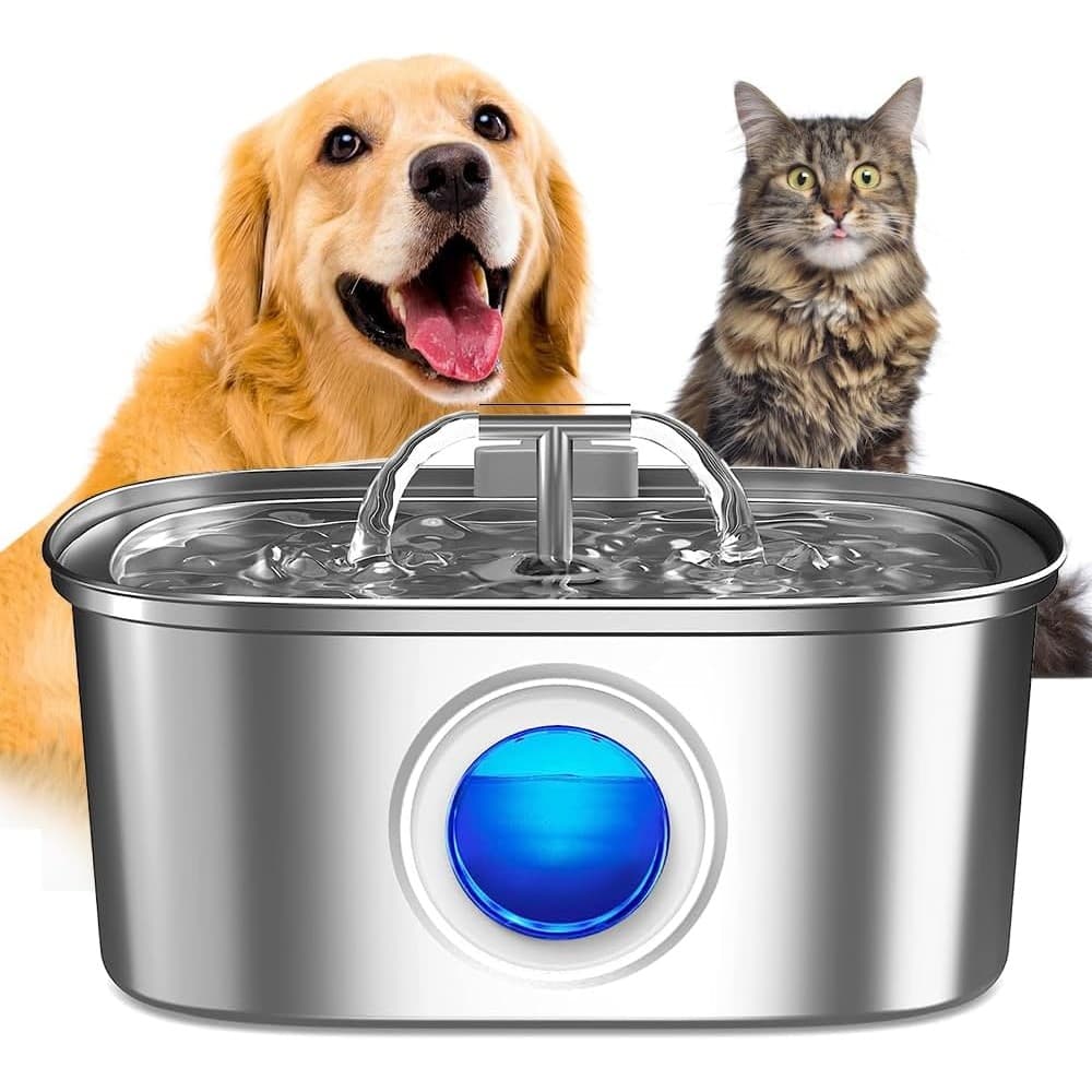 Fonte para Gatos com Filtro Dispensador de água para cães Inox 304 Bebedouro Gato Automático Super Silencioso 3.2L