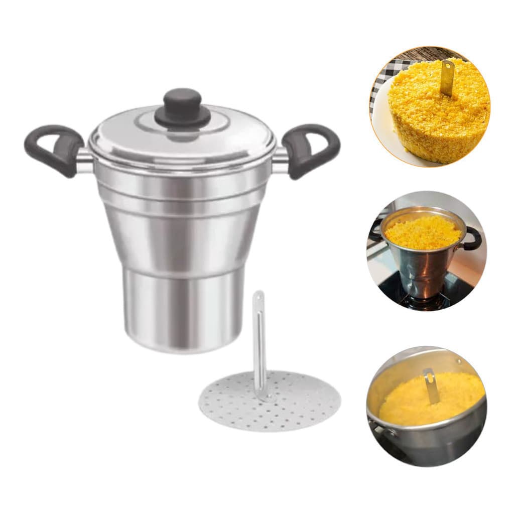 Cuscuzeiro Nordestina Aluminio Cuscuz Legumeira Vapor Cuscuz