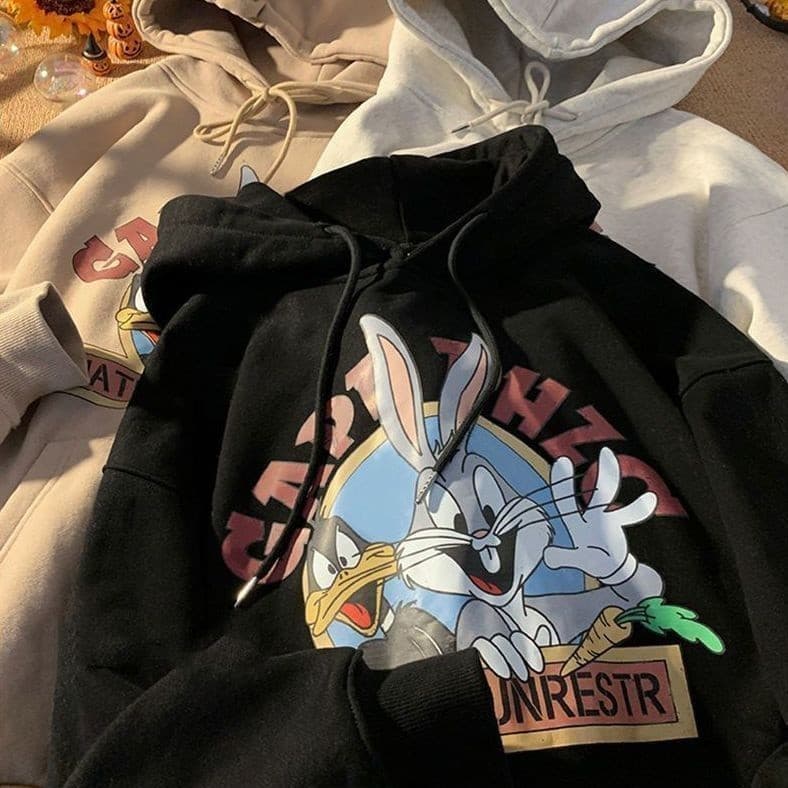 Blusa de Moletom Blusão com Capuz PernaLonga e Patolino Envio Imediato