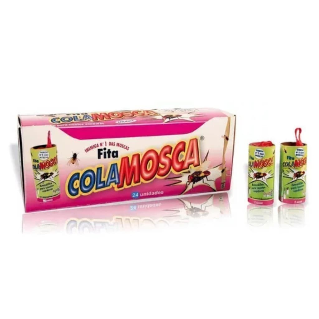 Kit 24 Fita Pega Mosca Cola Mosquito Voador Inseto