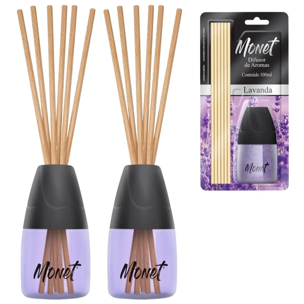 Kit 2 Monet Difusor De Aromas Lavanda 100 Ml