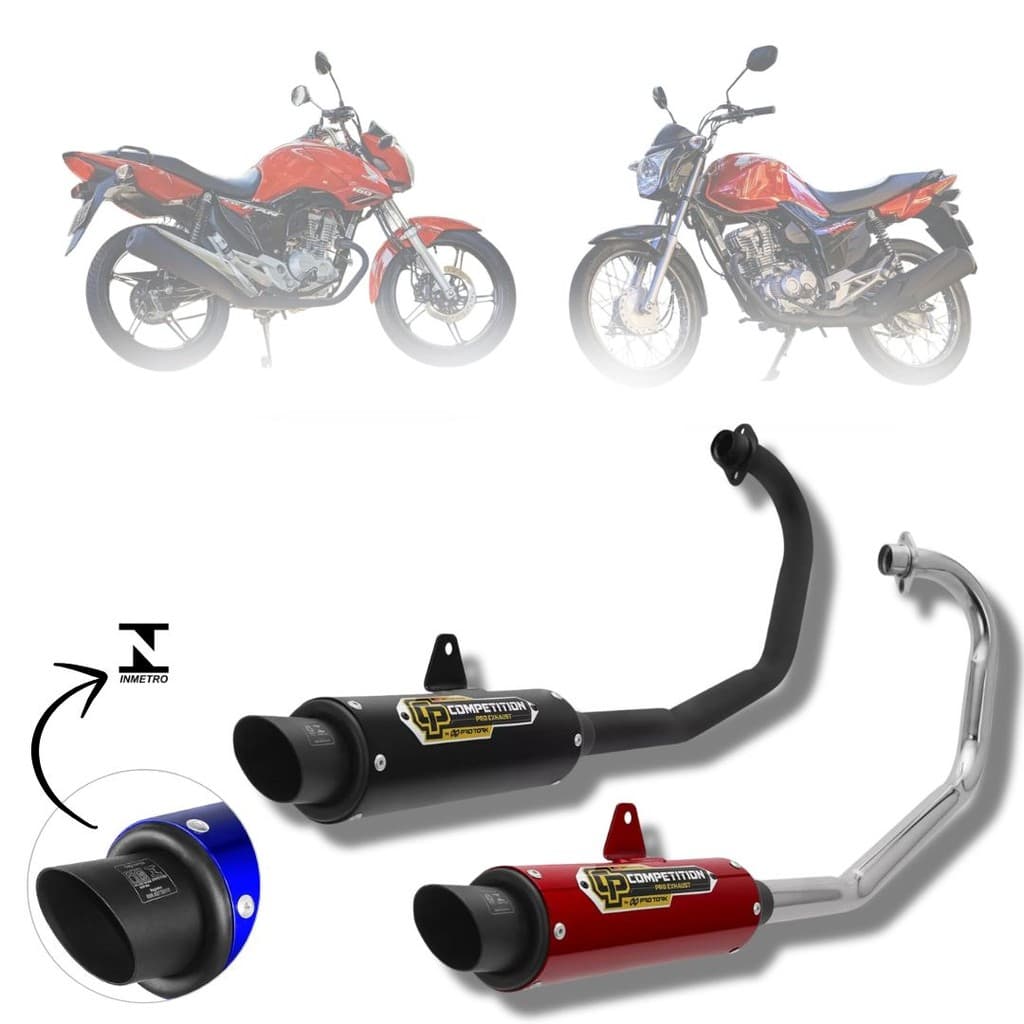 Ponteira Esportivo Fan/Start 160 2016 a 2024 Escapamento Para Moto Pro Tork Varias Cores Competition
