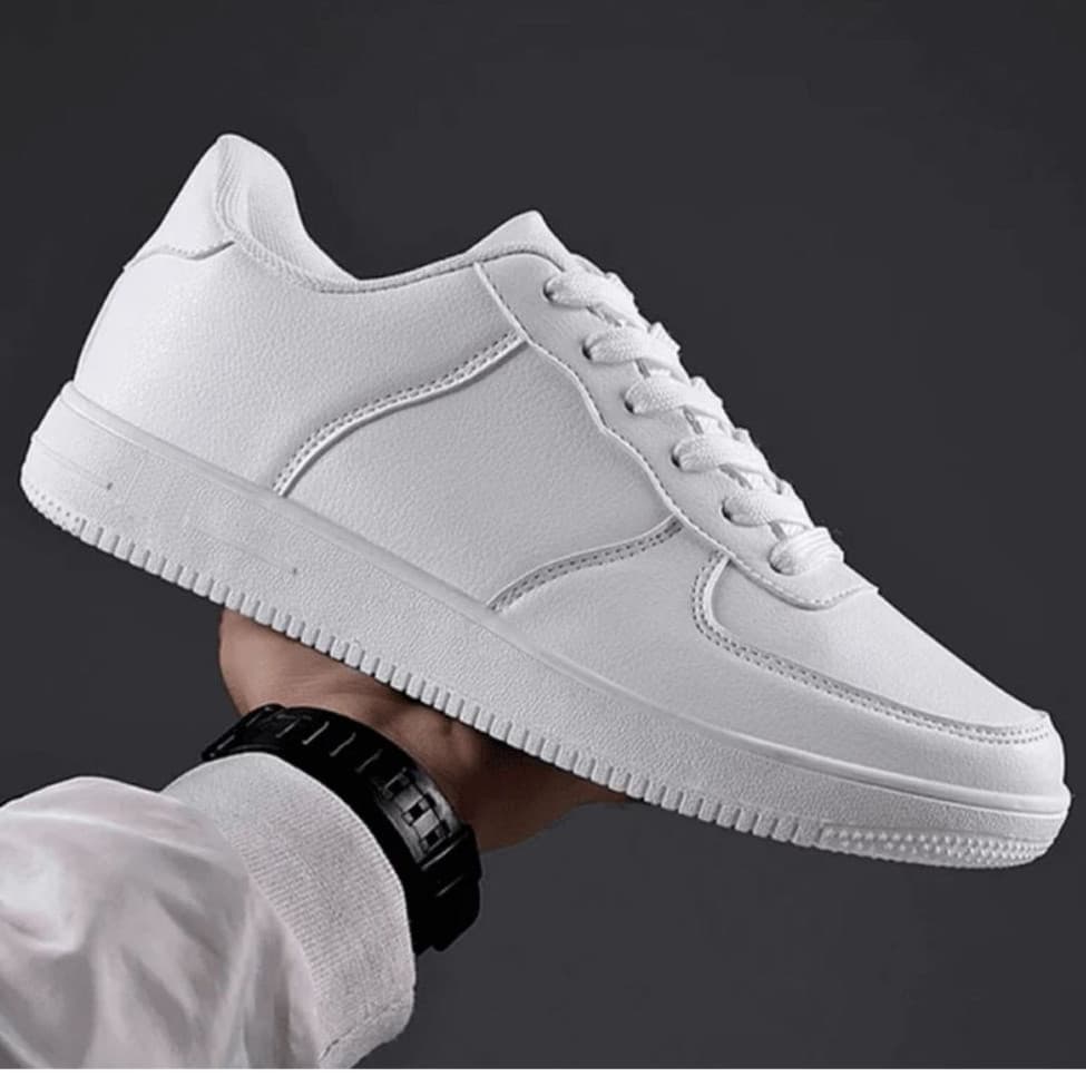 Tênis Casual Masculino Leve (Branco/Preto/) 34 ao 43