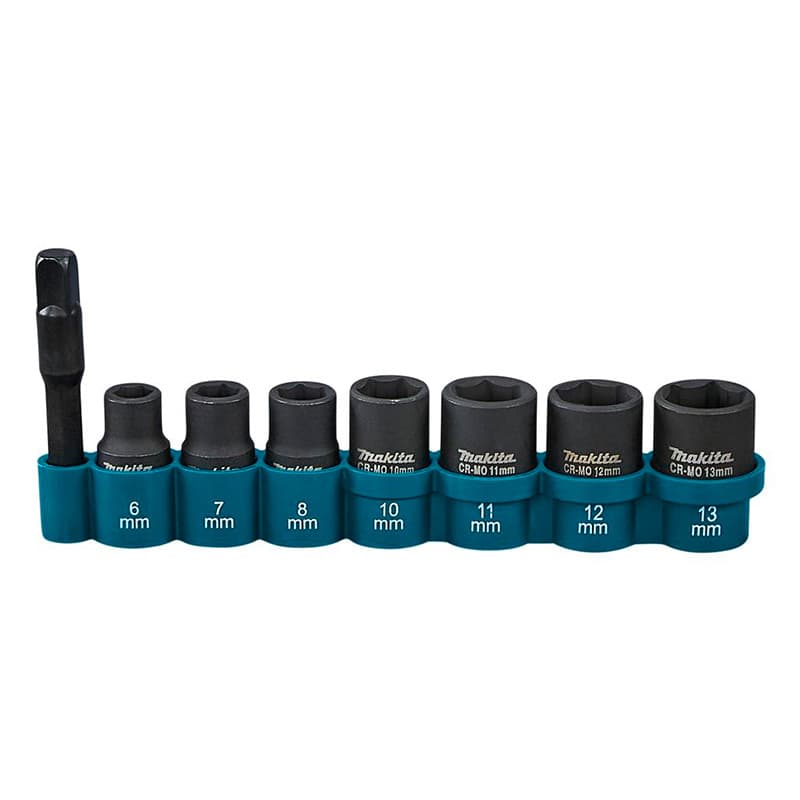 Jogo de Soquetes Impacto 14" 6 a 13mm 8 Peças Makita E-12289