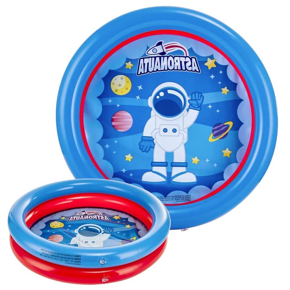 Piscina Infantil 21 Litros 60Cm Diâmetro Astronauta Para Box Bebê Dm Splash