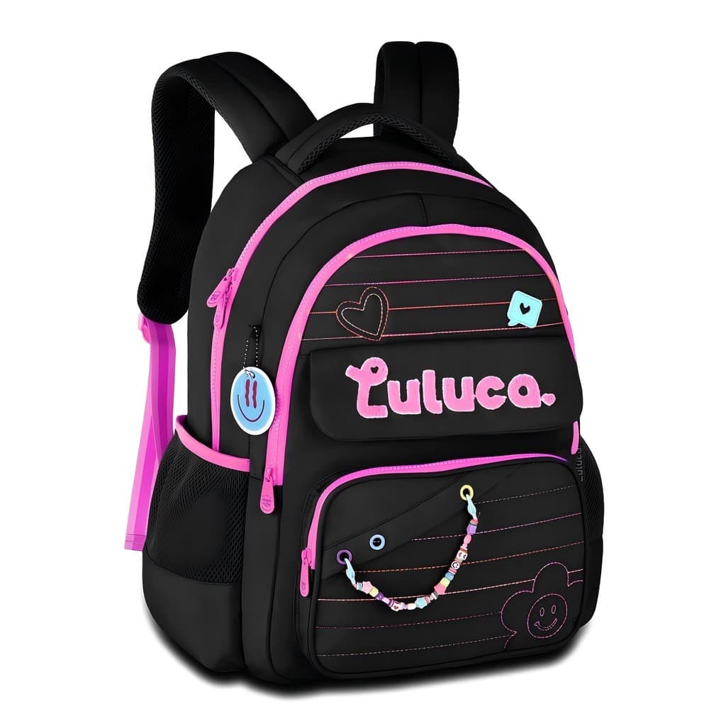 Mochila De Costas Luluca Escolar Notebook Resistente Reforçada LU24610