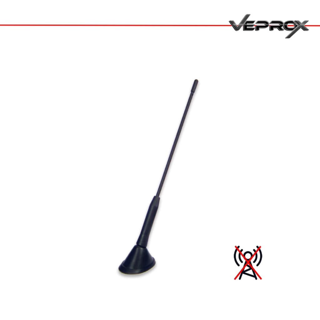 Antena Decorativa Haste Média 270mm Universal Para Teto Carro Parte Traseira Sem Sinal Cor Preta
