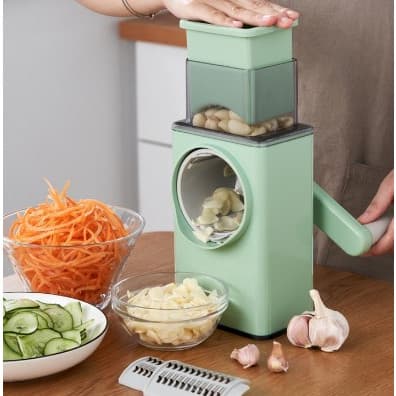 Ralador de Queijo Fatiador Legumes Cortador Vegetais Multiuso Cozinha Giratorio Manivela