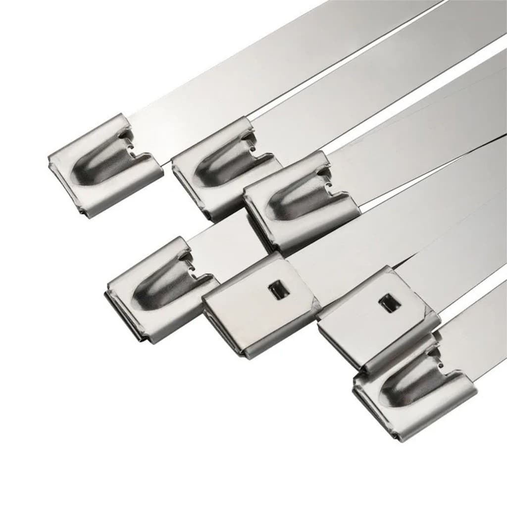 10x Abraçadeira ZIP Tie Termotape Cinta Fita Lacre Aço Inox 304 5x200mm 20cm Indústria Automóveis