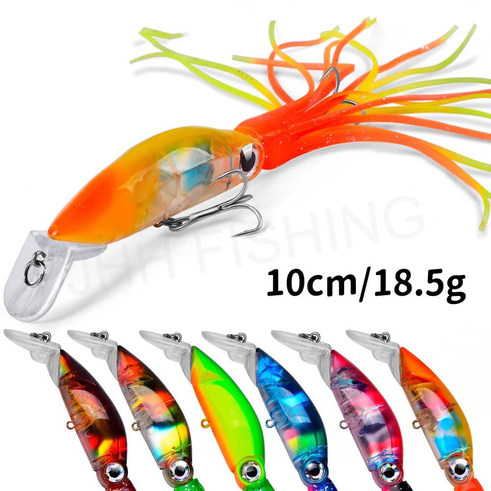 Isca De Lula Com Plástico Xuluya , 10cm/18.5g , Simulação Biônica , Pesca Marítima Minuo