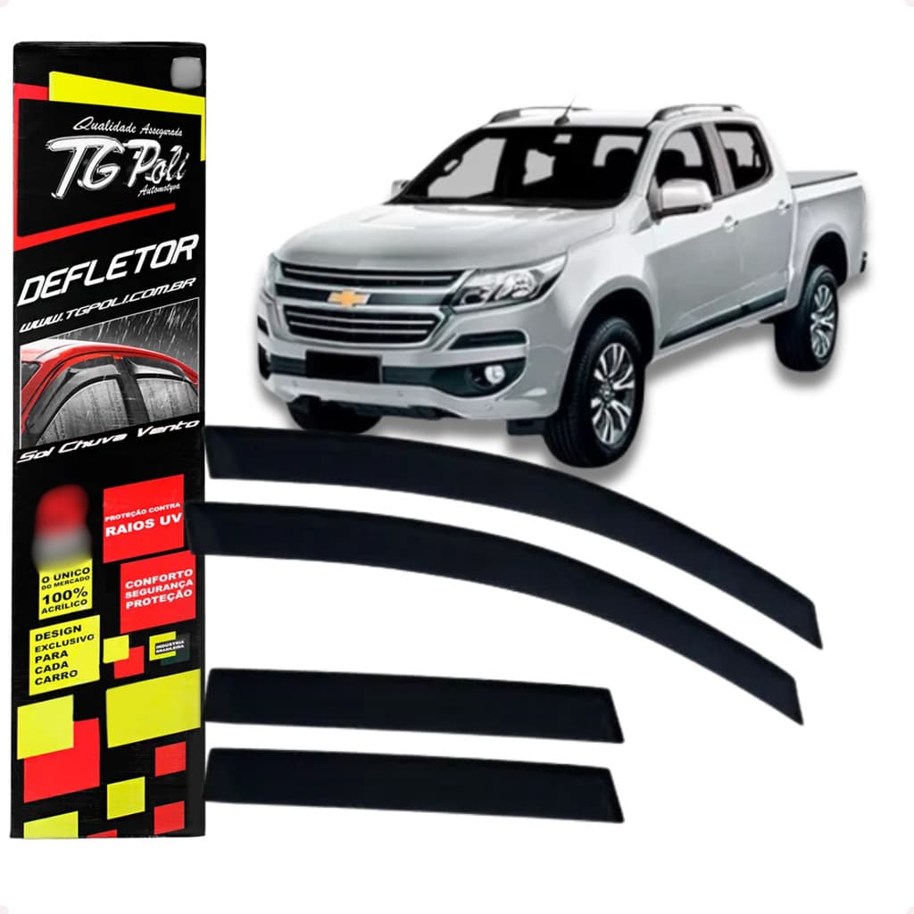 Calha de Chuva Defletor Chevrolet S-10 4 Portas 2012 A 2025 Original TG Poli
