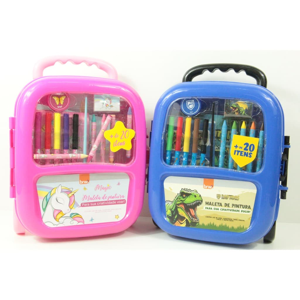 Kit Pintura Magic 21 Peças Pedagogico Escolar KP1000 Brw