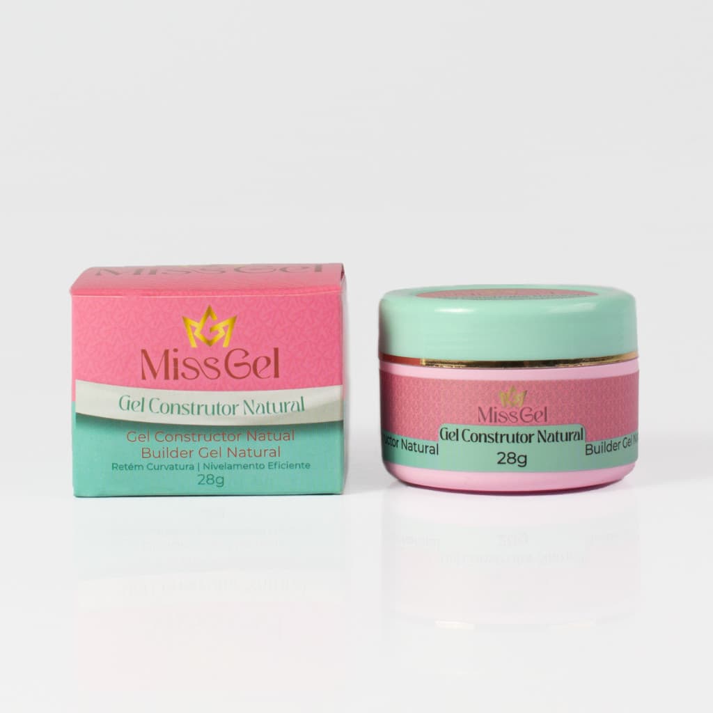 Gel Construtor Natural 28g Miss Gel para Alongamento de Unhas em Gel Profissional