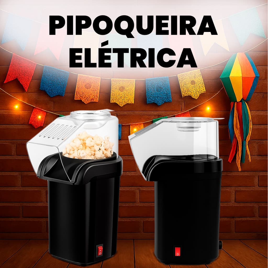 Pipoqueira Elétrica Sem Óleo Ar Quente Festa Junina Prático Cozinha
