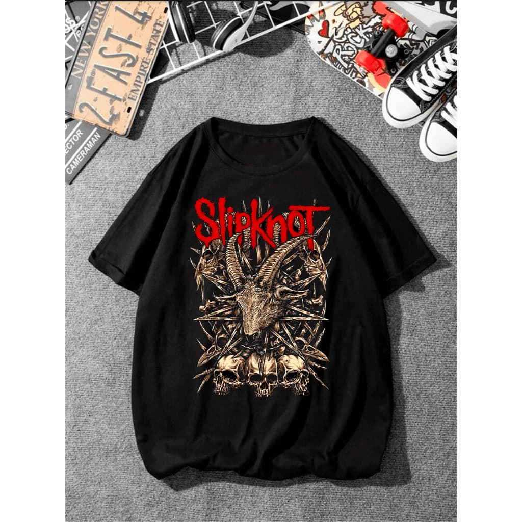 Camiseta Camisa Básica Banda De Rock Slipknot Lançamento 100% Algodão