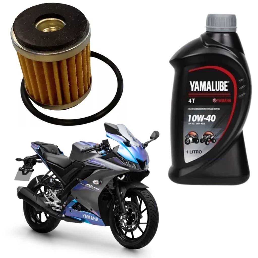Kit Revisão Trocar Óleo Yzf R15 abs 2024 2025 Yamalube 10w40