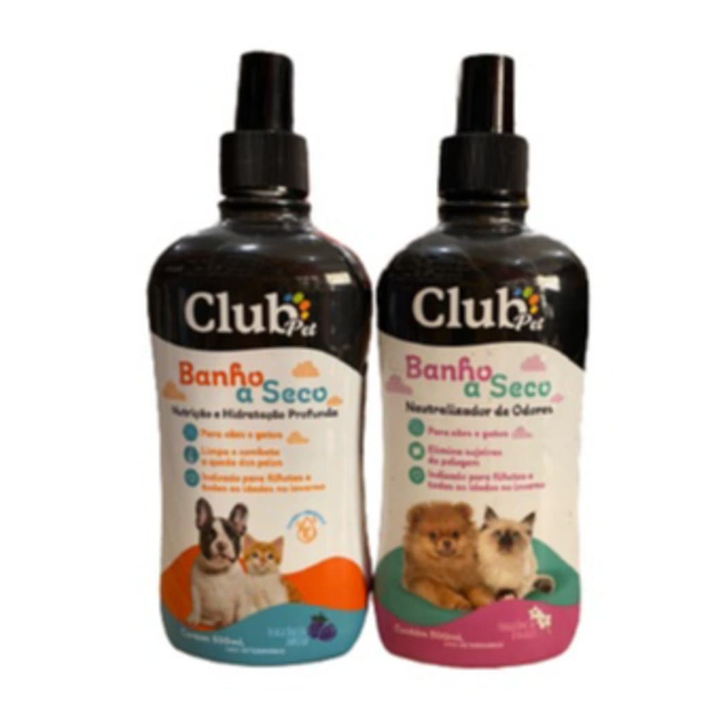 Banho a Seco Club Pet Em Spray Para Cães E Gatos - 500ml