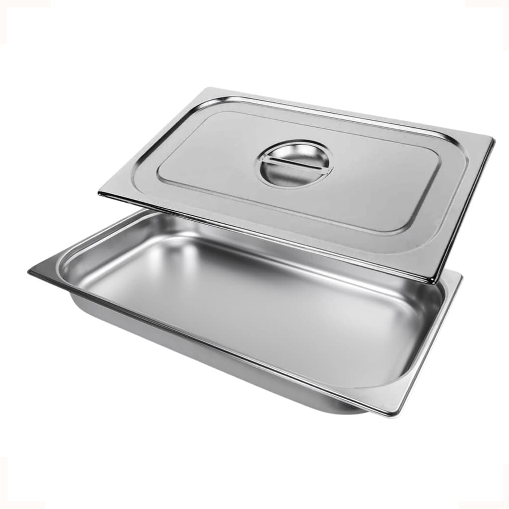 Cuba Gastronomica Inox Gn 1/1 X 65mm Com Tampa Para Buffet Restaurantes Lanchonetes Cozinhas e Refeitórios em Geral