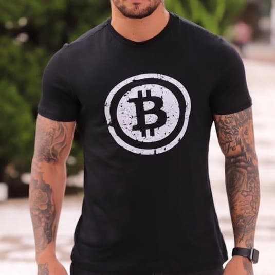 Camiseta Premium BitCoin Masculina Investimento 100% Algodão 30.1 Envio Imediato