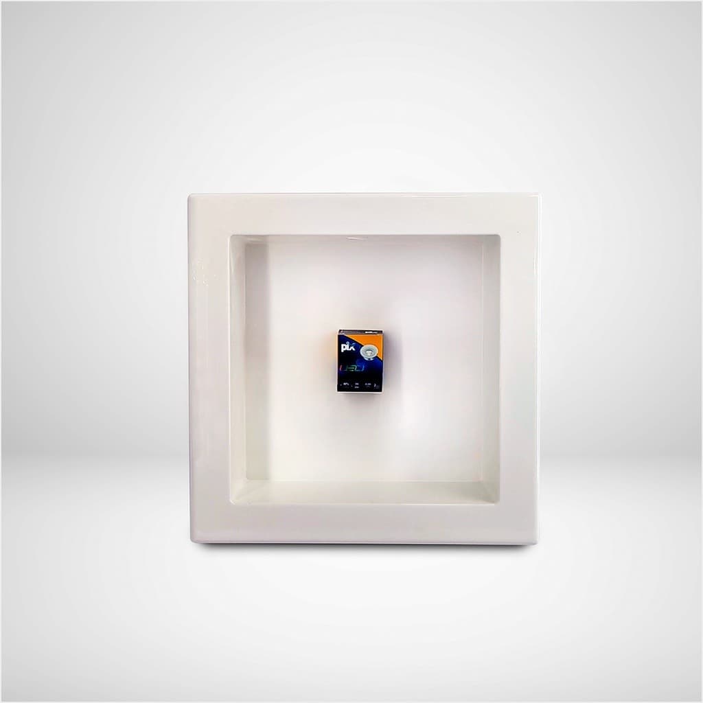 Nicho de Embutir em Mármore Sintético Branco 30x30cm 1 LED