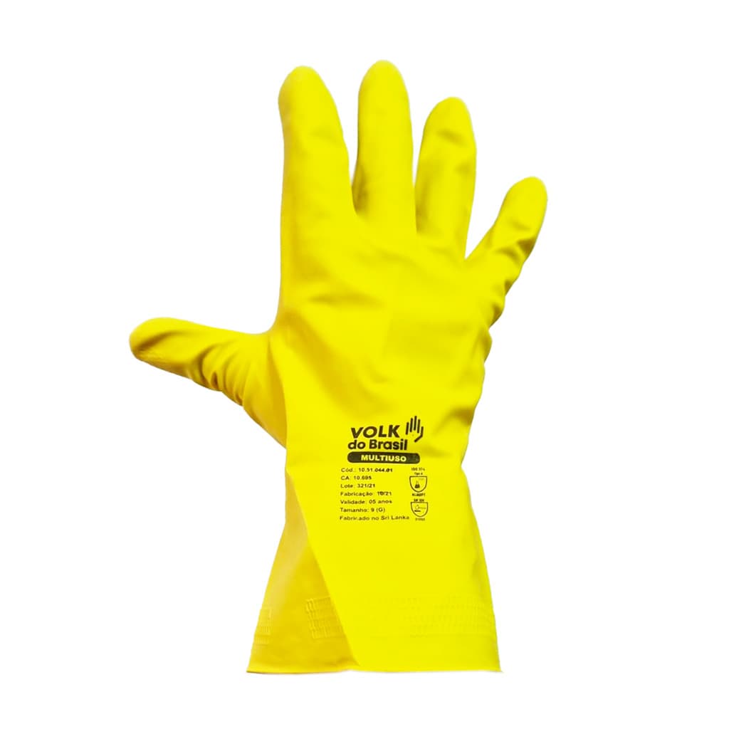 Luva Latex Multiuso Limpeza Louça Laboratorio Ca 10695 Volk
