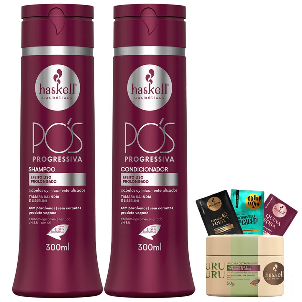 Haskell Pós Progressiva Kit Shampoo e Condicionador 300ml