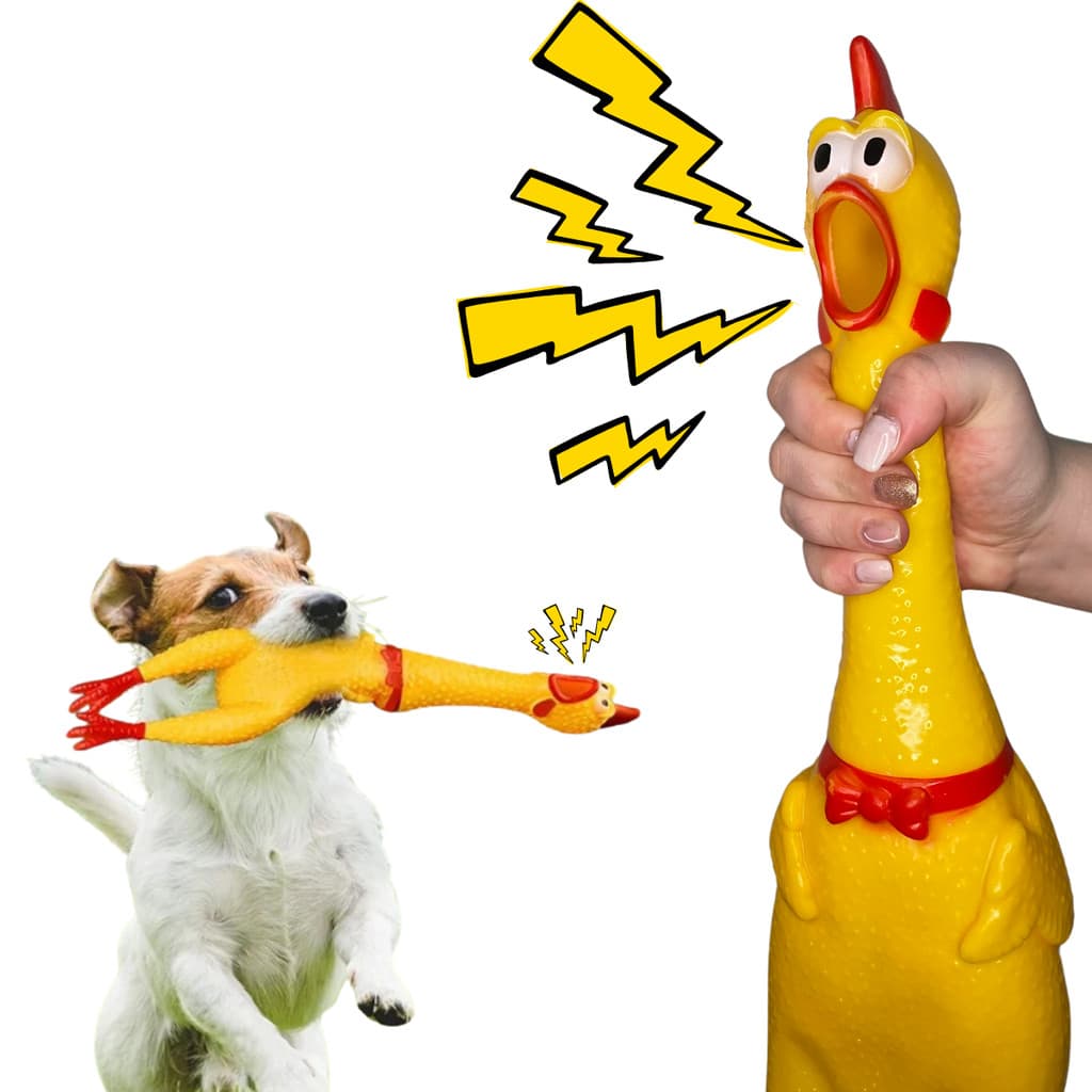 Galinha Frango de Borracha Mordedor para Cachorro Pet  Brinquedos Pet