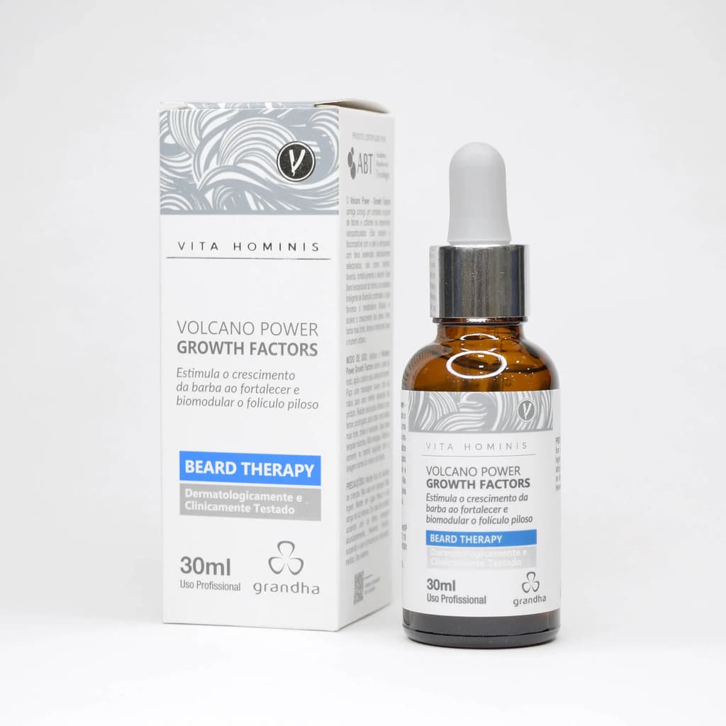 Barba Vita Hominis Volcano Power Growth Factors 30ml - Crescimento da Barba - Grandha