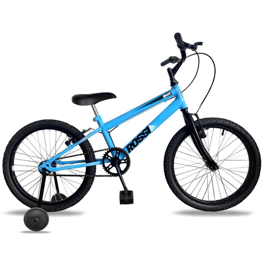 Bicicleta Aro 20 Infantil Masculina Com Rodinha Auxiliar de Menino Rossi MTB