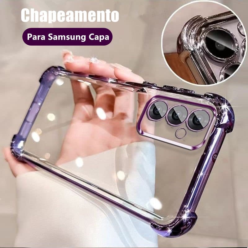 Anti-Queda Chapeamento TPU Capa Caso Para Samsung Galaxy A06 A16 A36 A05S A15 A25 A35 A55 A14 A24 A34 A54 A13 A33 A53