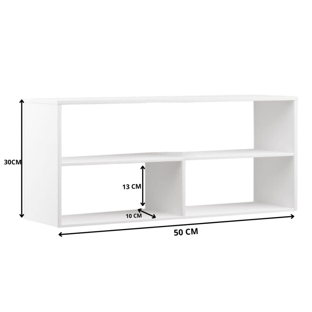 Nicho Com Prateleira e Divisória Cozinha Quarto Sala Mdf Branco Suporte Invisível