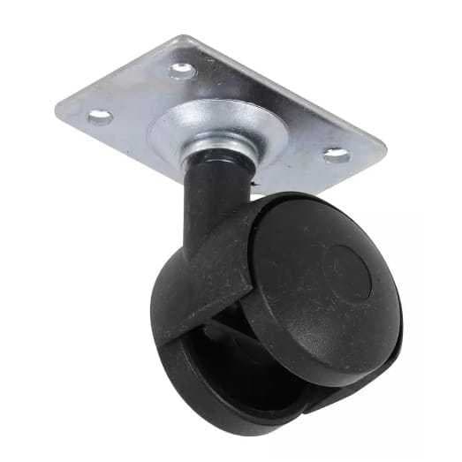 Rodinhas para moveis - 40mm com chapa reta 30mm x 45mm - Kit com 4pç