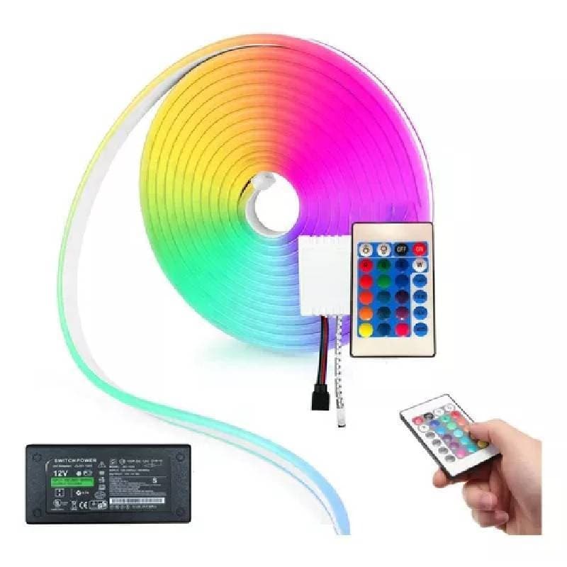 Mangueira Fita Led Rgb Neon 12v 3A 5m Flexível