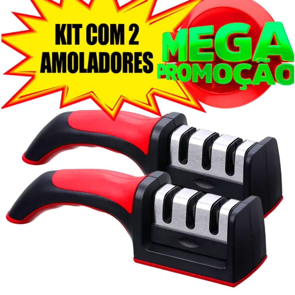 GUIANA  Kit com 2 amolador de faca afiador profissional Original