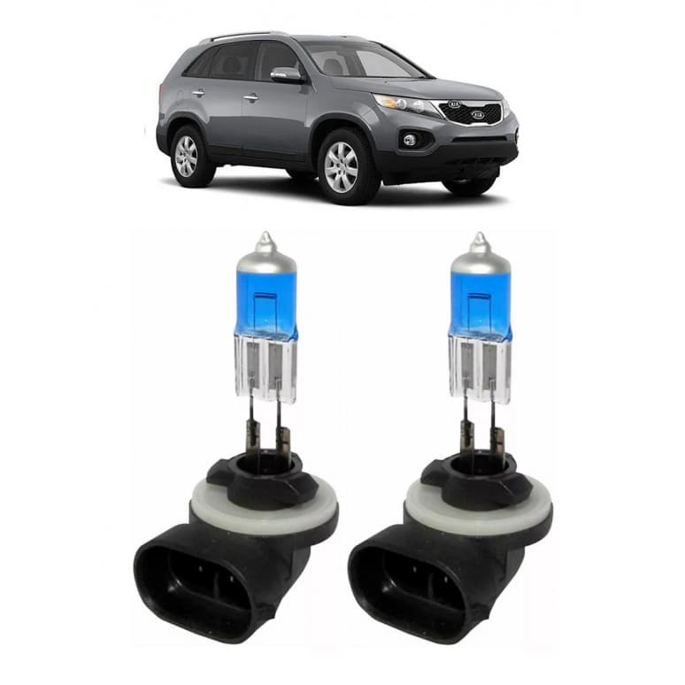 Par Lampada Super Branca Farol de Milha Sorento 2011 a 2014 Original Vosla