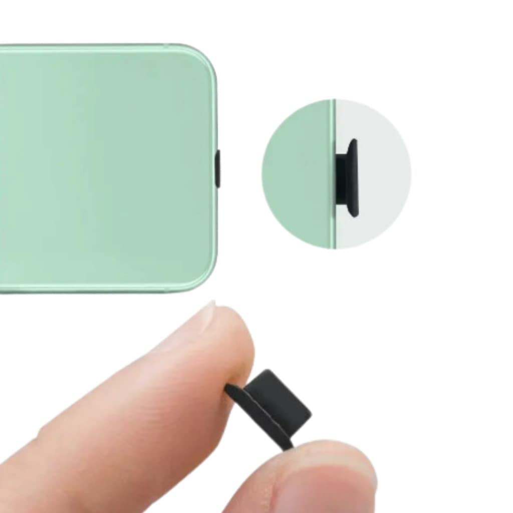 Kit 05 Plug anti poeira Iphone protetor de entrada carregador lightning de Silicone