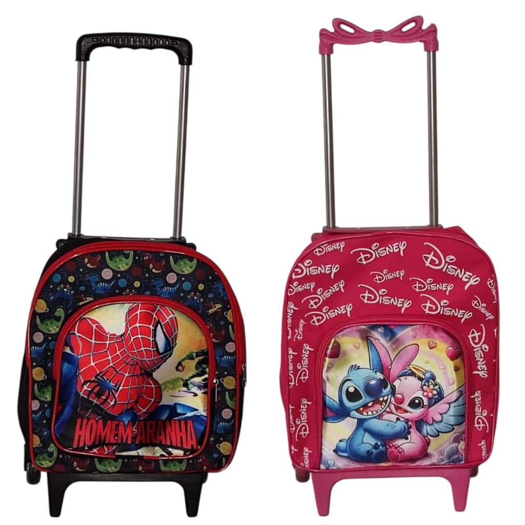 Mochila Escolar Carrinho Pequeno Creche Infantil Rodinha