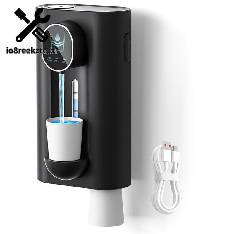 Dispensador De Enxaguatório Bucal Para Banheiro , Automático De Lavagem Sem Toque De 18.26 Onças (540 Ml) Com Copos Magn