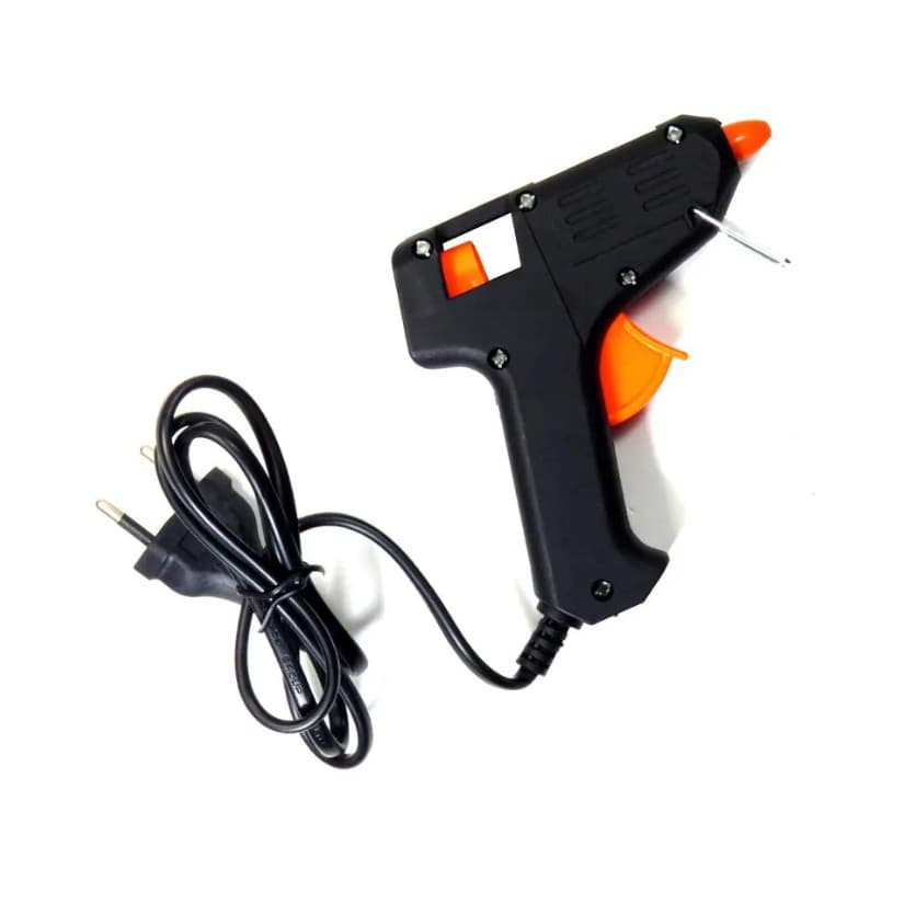 Pistola De Cola Quente Pequena 10W Com 2 Bastões De Cola