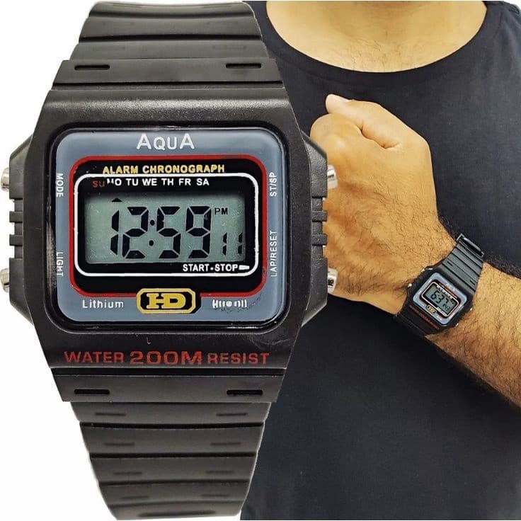 Kit 10 Relogios prova dagua masculino pulseira silicone borracha atacad aqua hd militar piscina mergulho tatico
