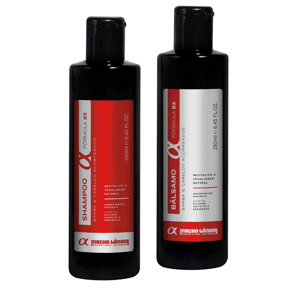 Kit Shampoo + Bálsamo Para Barba Ruiva - Macho Lândia 84